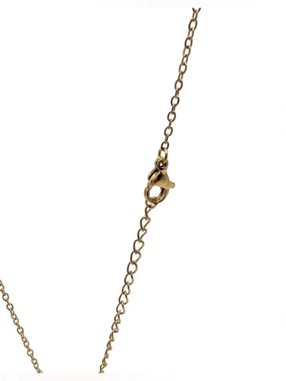 NWT 18K Gold Plated Jade Pendant Necklace Boho Luxe Layering Minimalist Elegant - Picture 9 of 10